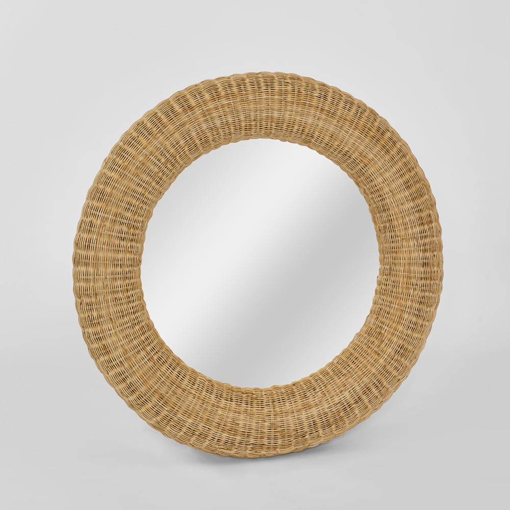 Long Island Mirror Round Rattan
