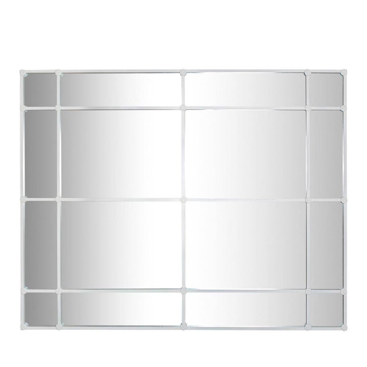 Crawford Rectangular 16 Pane Mirror Iron Frame White 200 x 160cm