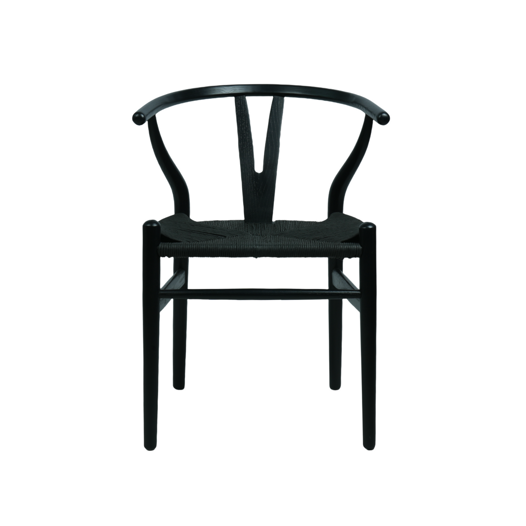 Atlas Dining Chair Black Frame Black Seat