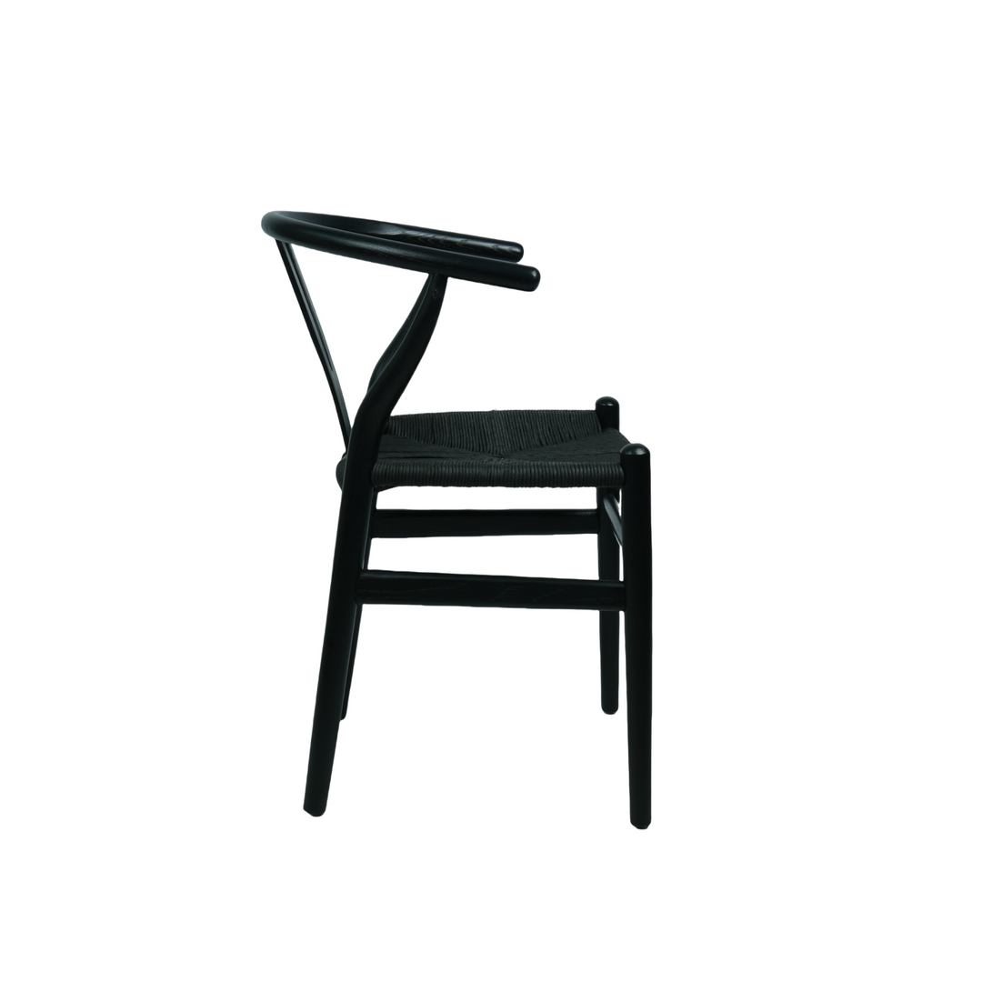 Atlas Dining Chair Black Frame Black Seat