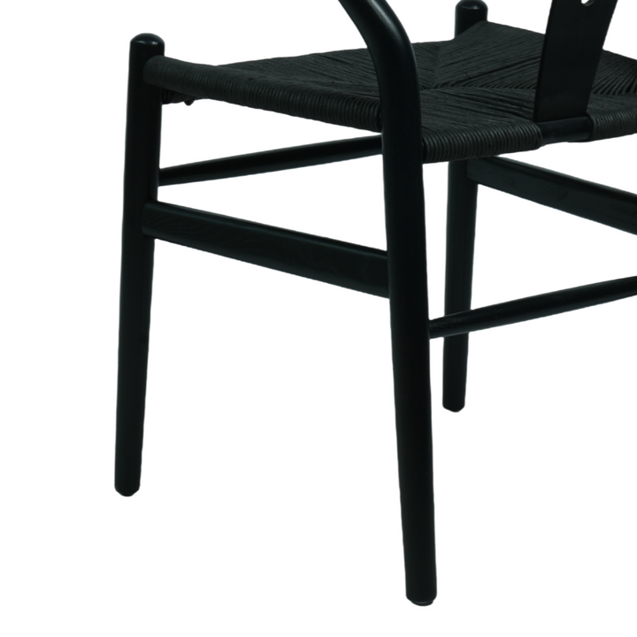 Atlas Dining Chair Black Frame Black Seat