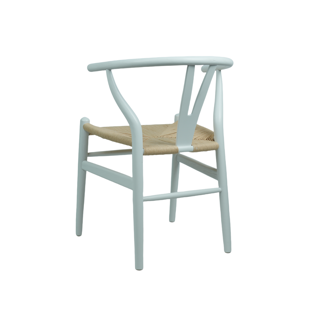 Atlas Dining Chair White Frame Natural Seat