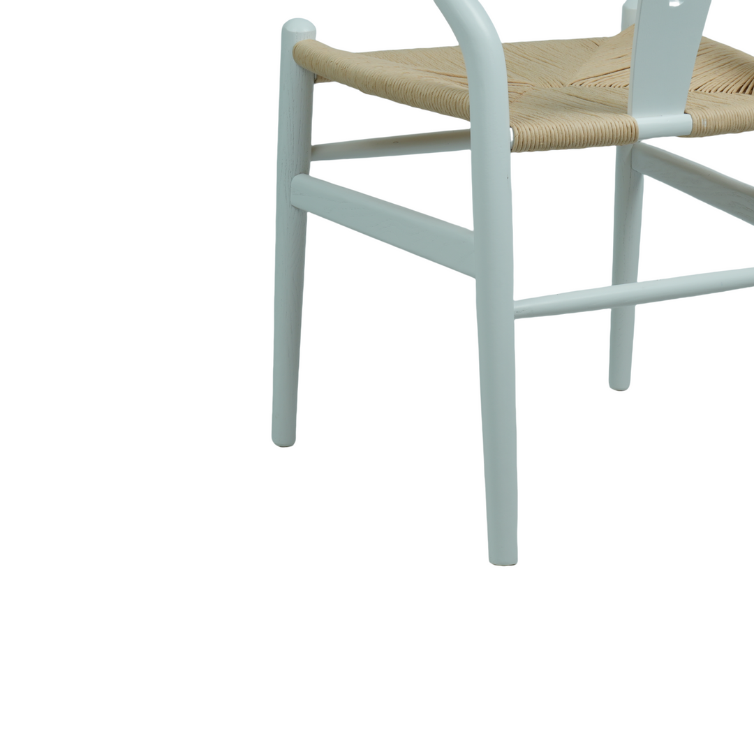 Atlas Dining Chair White Frame Natural Seat