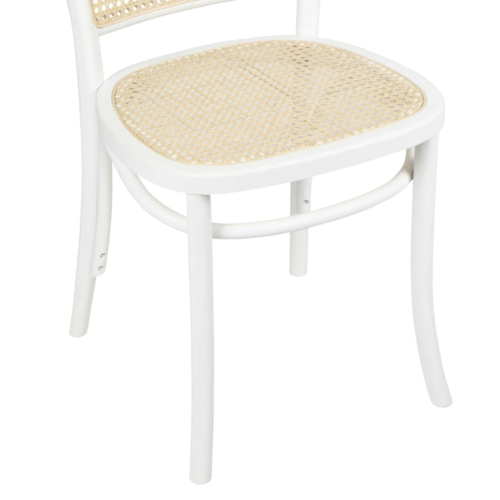 Nook Dining Chair White Frame Natural Seat