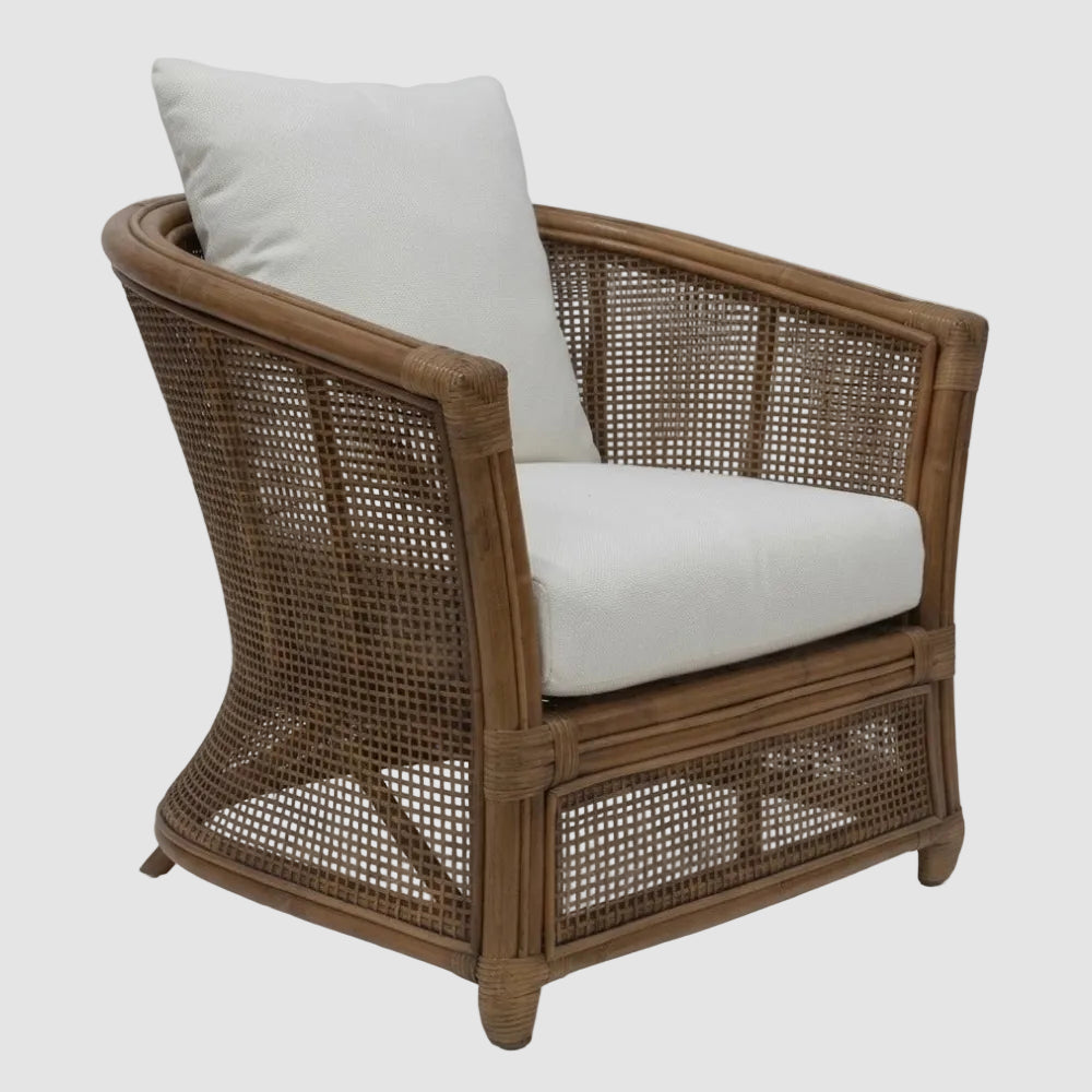 Cayman Armchair Rattan Cream Cushion