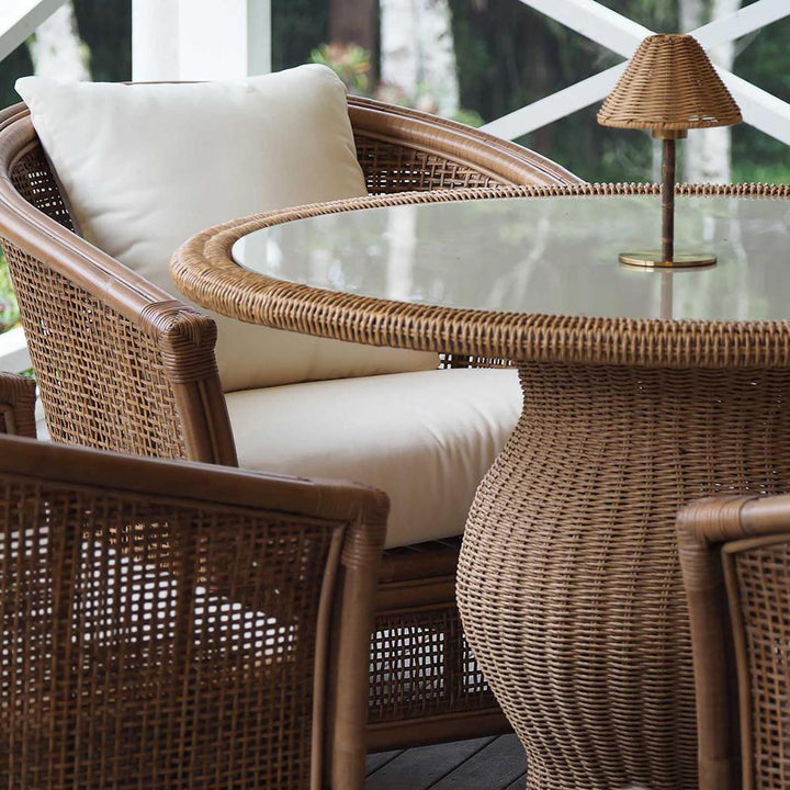 Cayman Armchair Rattan Cream Cushion