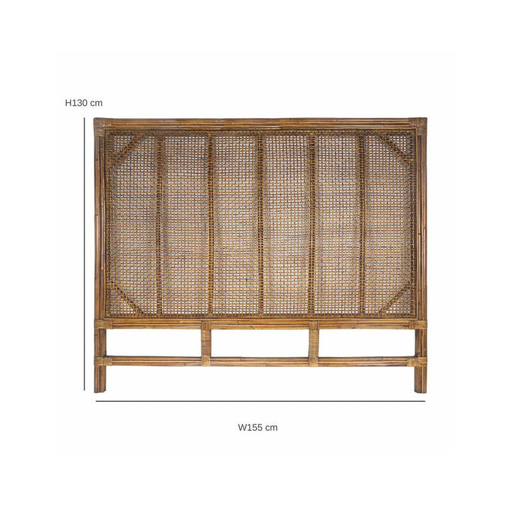 Cayman Rattan Hamptons Bedhead Queen