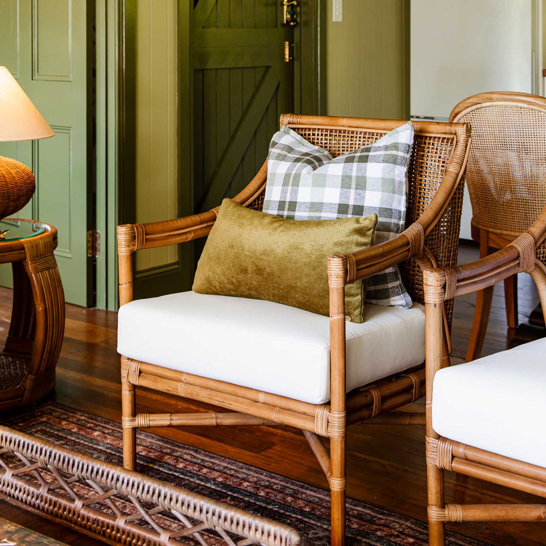 Havana Occasional Chair Rattan Cream Cushion