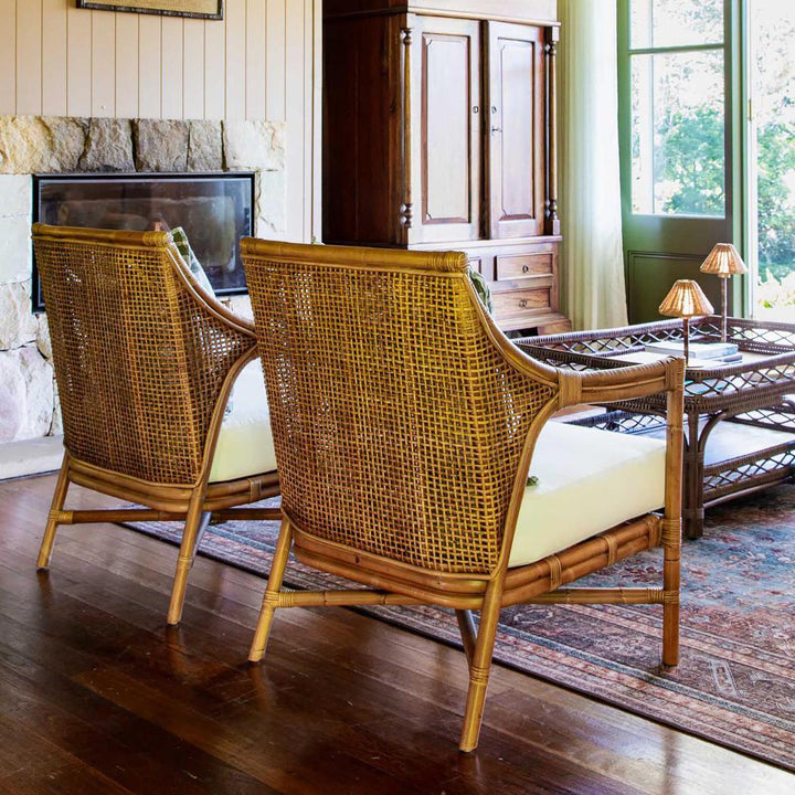 Havana Occasional ArmChair Rattan Cream Cushion