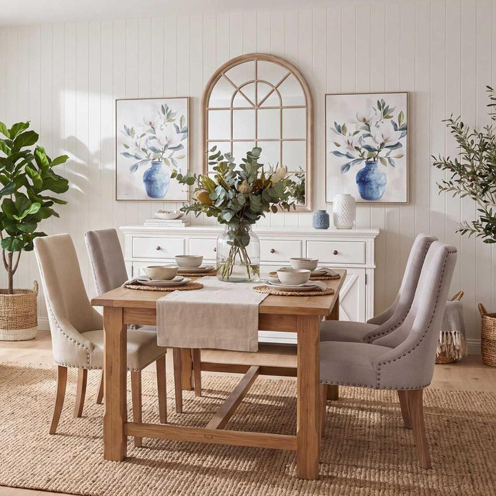 Balmoral Extendable Hamptons Oakwood Dining Table 210cm - 310cm