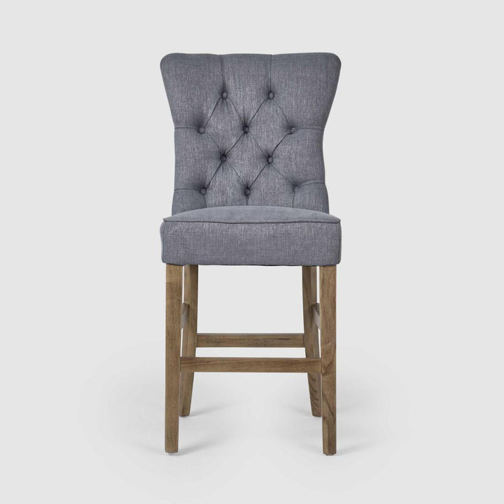 Storm Grey Counter Chair with Buttons