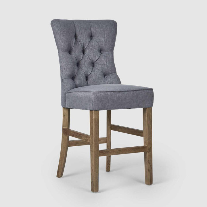 Storm Grey Counter Chair with Buttons