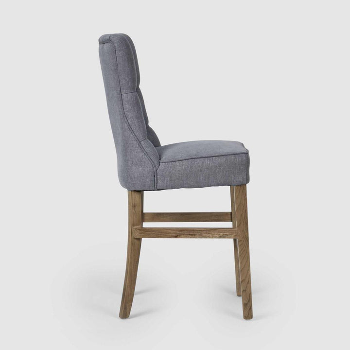 Storm Grey Counter Chair with Buttons