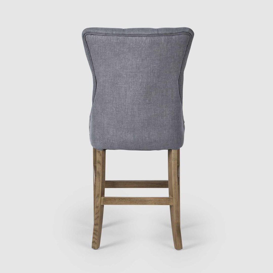 Storm Grey Counter Chair with Buttons