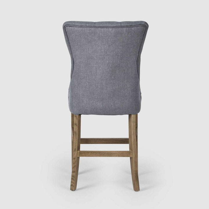 Storm Grey Counter Chair with Buttons