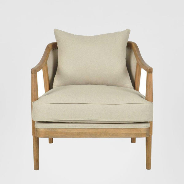 Asteria Oakwood Linen Armchair *
