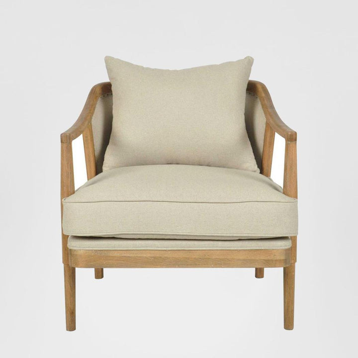 Asteria Oakwood Linen Armchair *