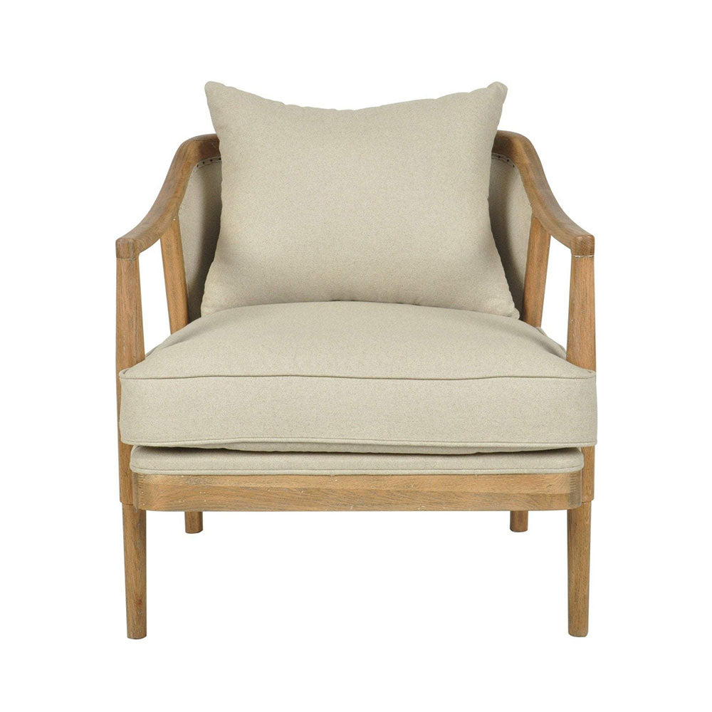 Asteria Oakwood Linen Armchair