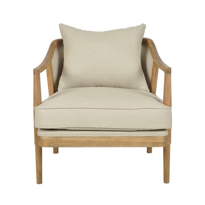 Asteria Oakwood Linen Armchair