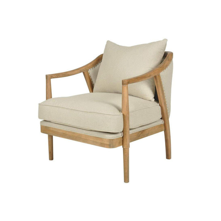 Asteria Oakwood Linen Armchair *