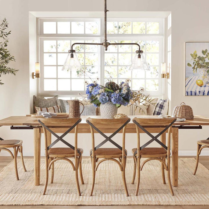 Barossa Extendable Hamptons Dining Table Oakwood 180cm - 280cm