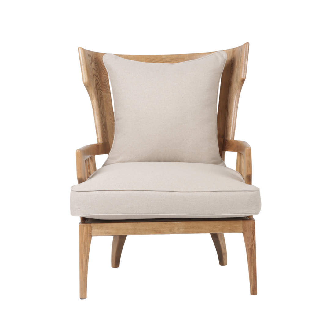 Jackman Coastal Oakwood and Linen Armchair Natural