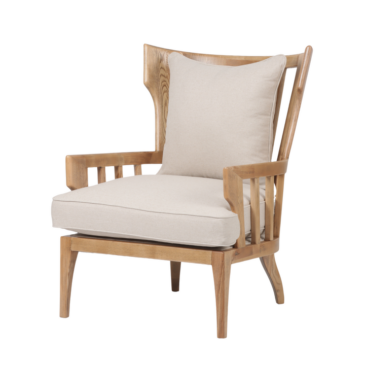 Jackman Coastal Oakwood and Linen Armchair Natural