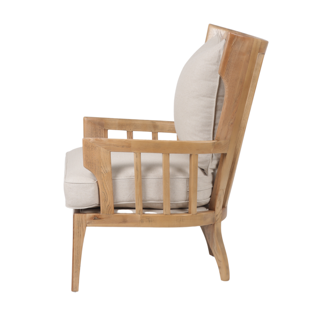 Jackman Coastal Oakwood and Linen Armchair Natural