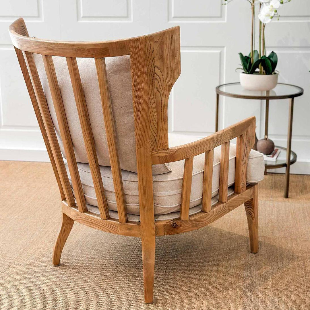Jackman Coastal Oakwood and Linen Armchair Natural