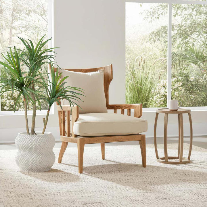 Jackman Coastal Oakwood and Linen Armchair Natural