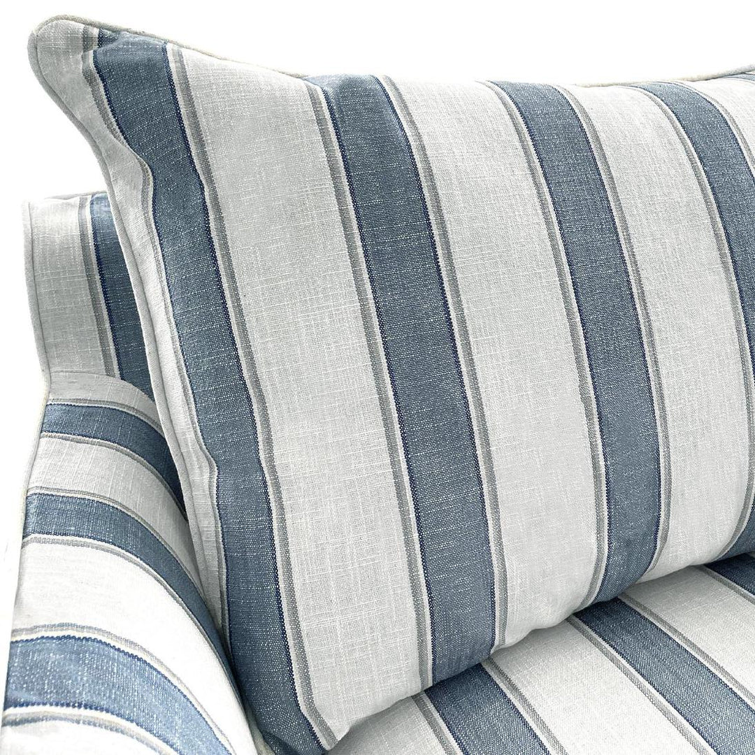 Slip Cover Only - Noosa Hamptons Armchair Blue Sky Stripe