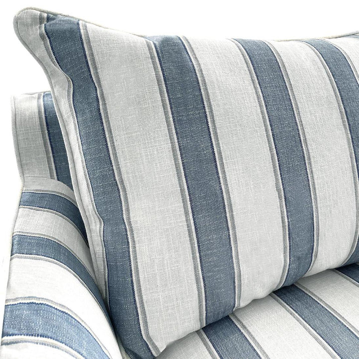Slip Cover Only - Noosa Hamptons Armchair Blue Sky Stripe