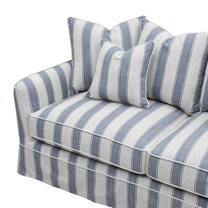 Slip Cover Only - Noosa Hamptons 2.5 Seat Sofa Blue Sky Stripe