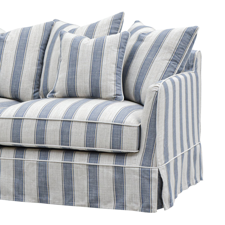 Slip Cover Only - Noosa Hamptons 2.5 Seat Sofa Blue Sky Stripe