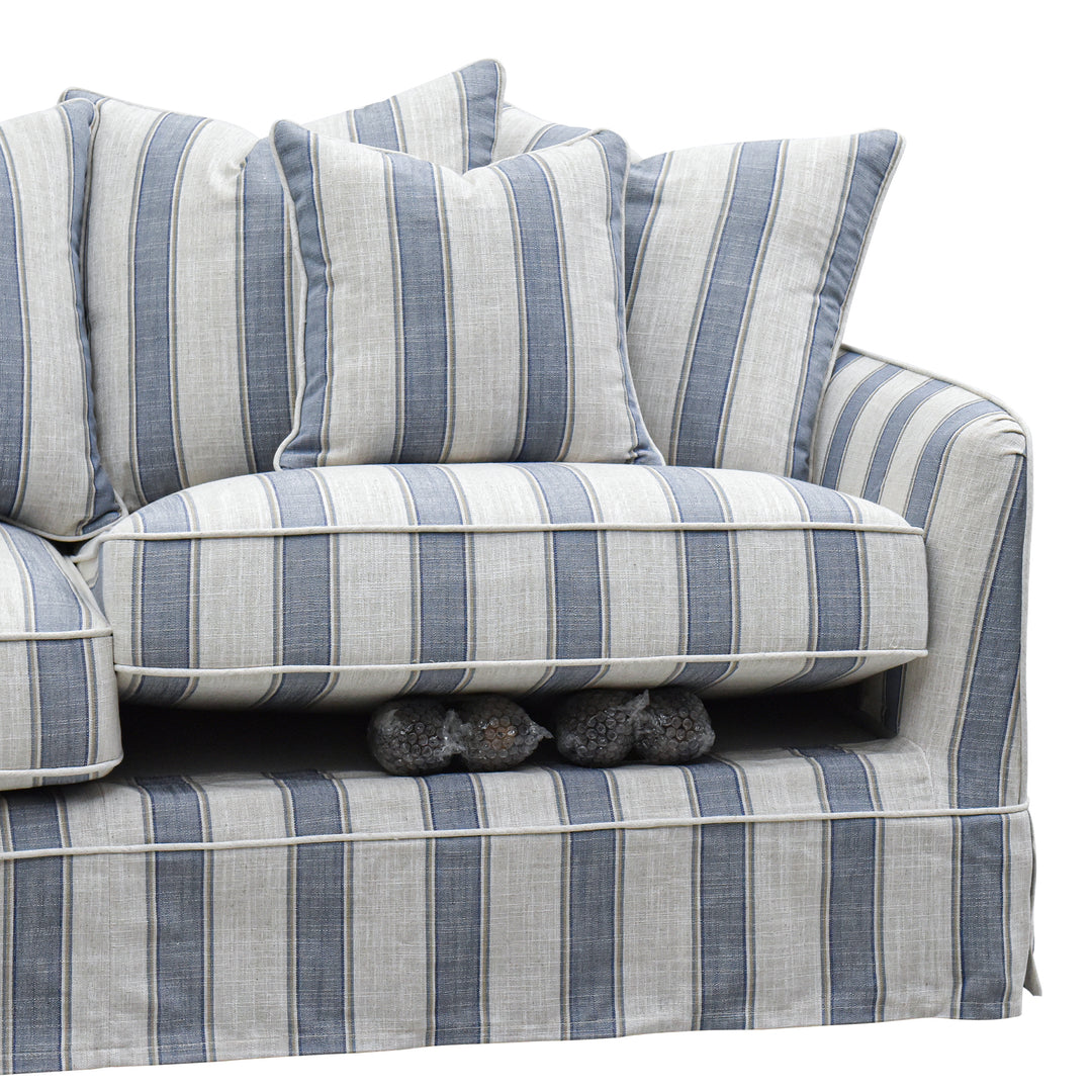 Slip Cover Only - Noosa Hamptons 2.5 Seat Sofa Blue Sky Stripe