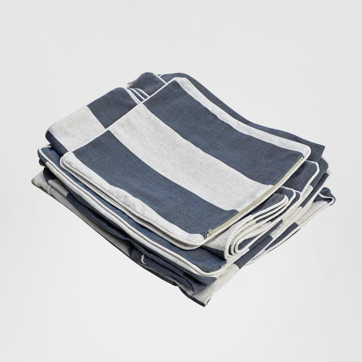 Slip Cover Only - Noosa Hamptons 2 Seat Sofa Denim/Cream Stripe