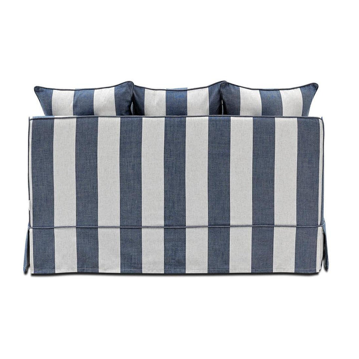 Slip Cover Only - Noosa Hamptons 2 Seat Sofa Denim/Cream Stripe
