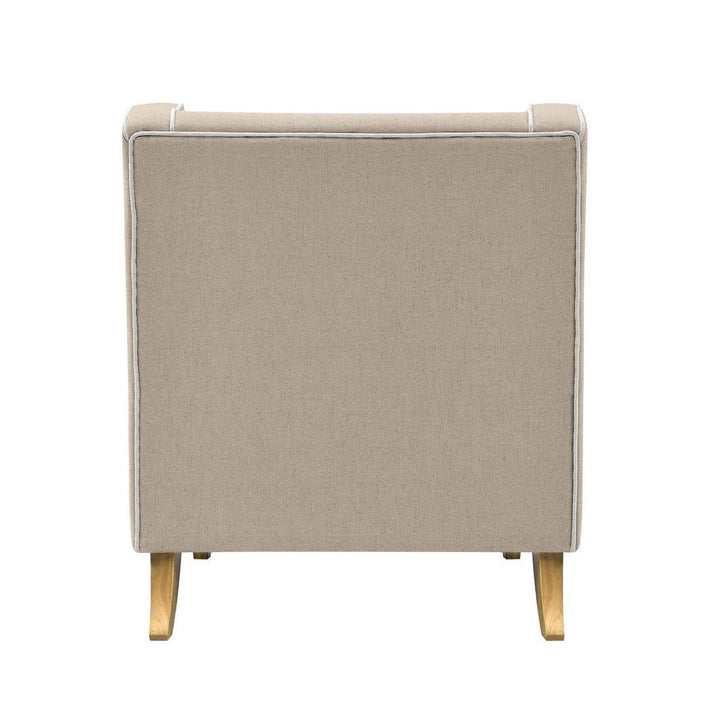 Bondi Hamptons Armchair Natural W/ White Piping