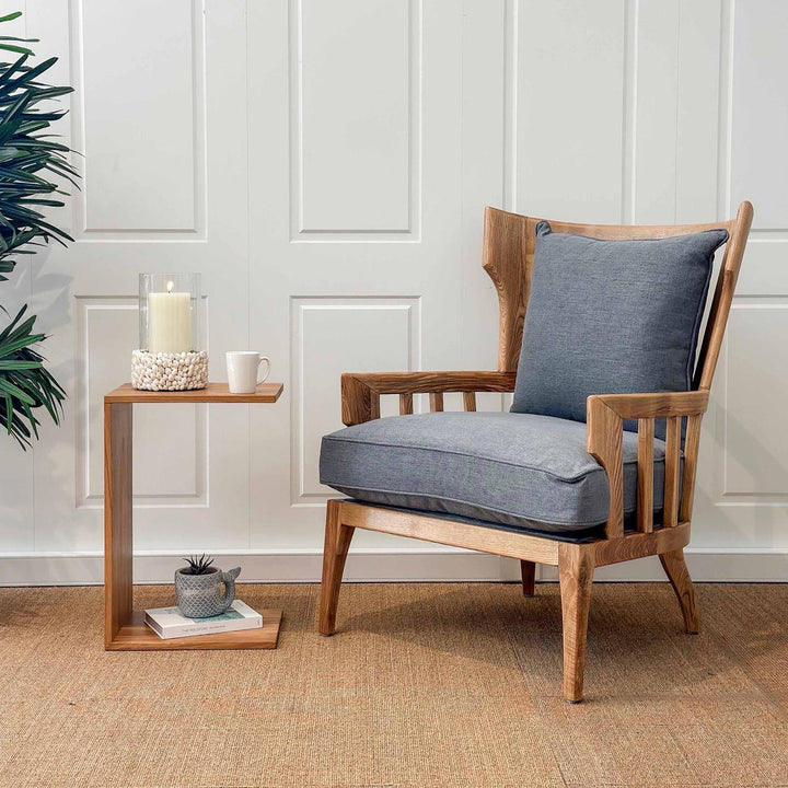 Bondi Hamptons Armchair Natural W/ White Piping