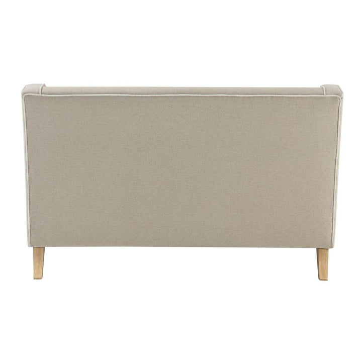 Bondi Hamptons 2 Seat Sofa Natural W/ White Piping