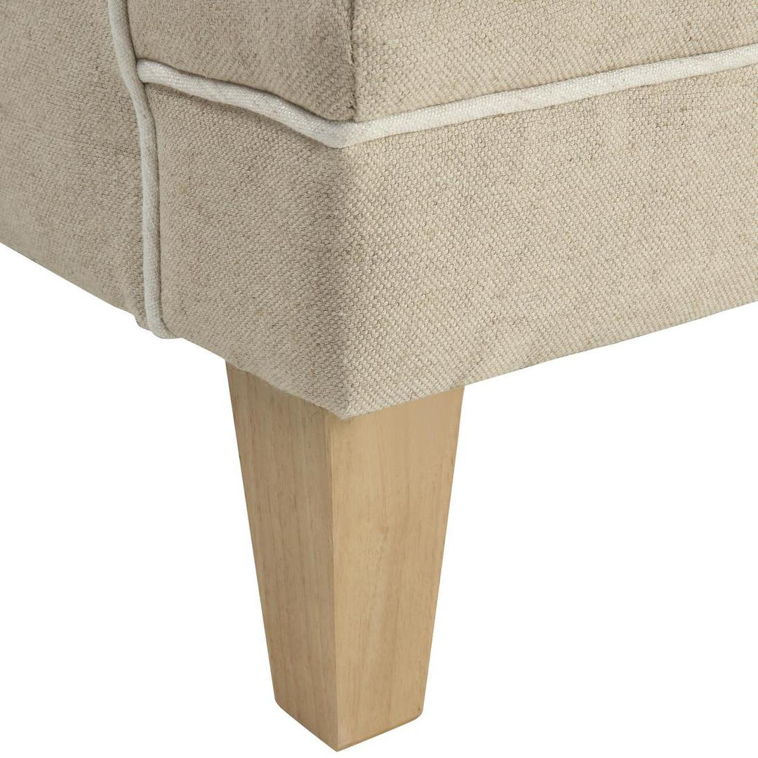 Bondi Hamptons 3 Seat Sofa Natural/White Piping