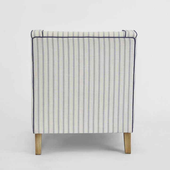 Bondi Hamptons Armchair Blue Pinstripe