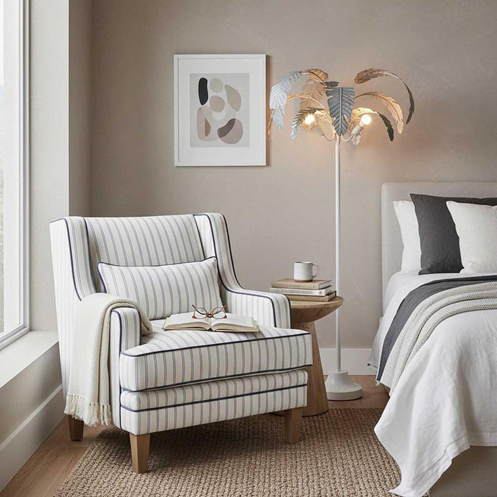 Bondi Hamptons Armchair Blue Pinstripe