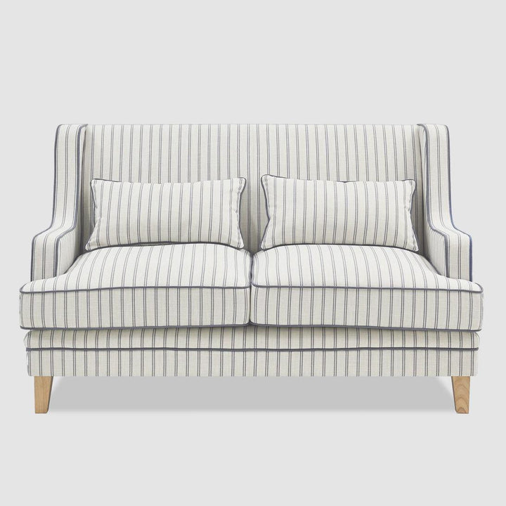 Bondi Hamptons 2 Seat Sofa Blue/White Pin Stripe