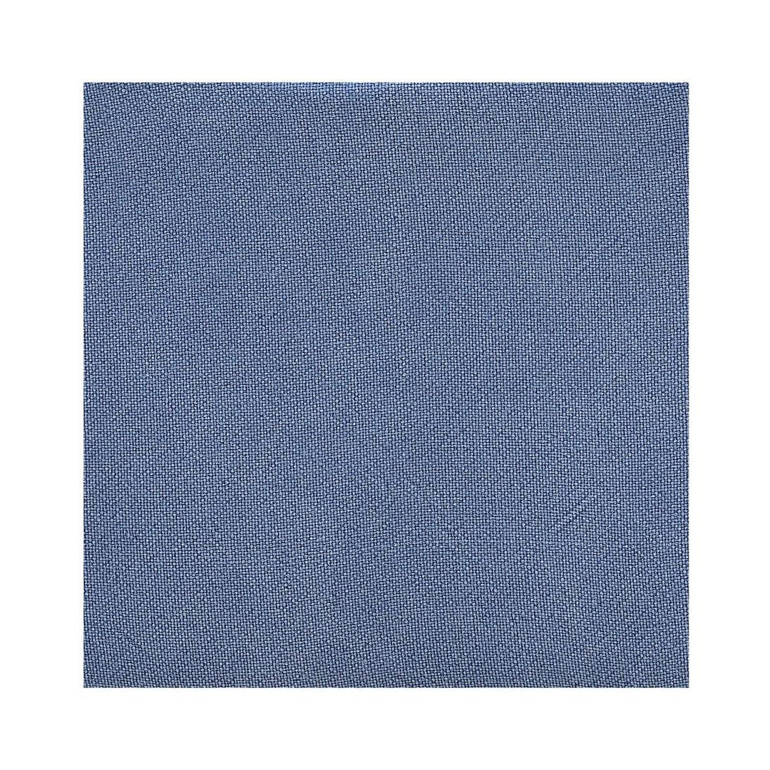 Bayside Slate Blue Hamptons Button Tufted Winged Armchair W/Wooden Legs