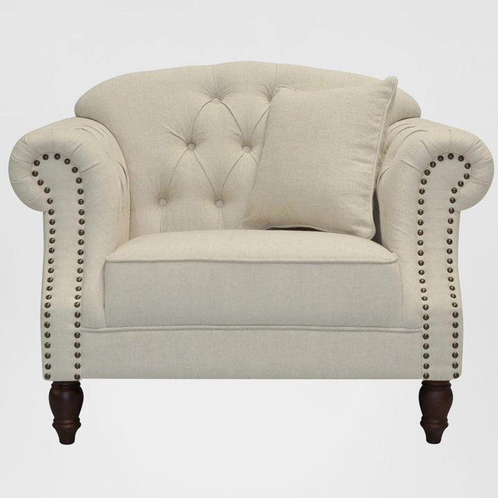 Vaucluse Buttoned Armchair Beige