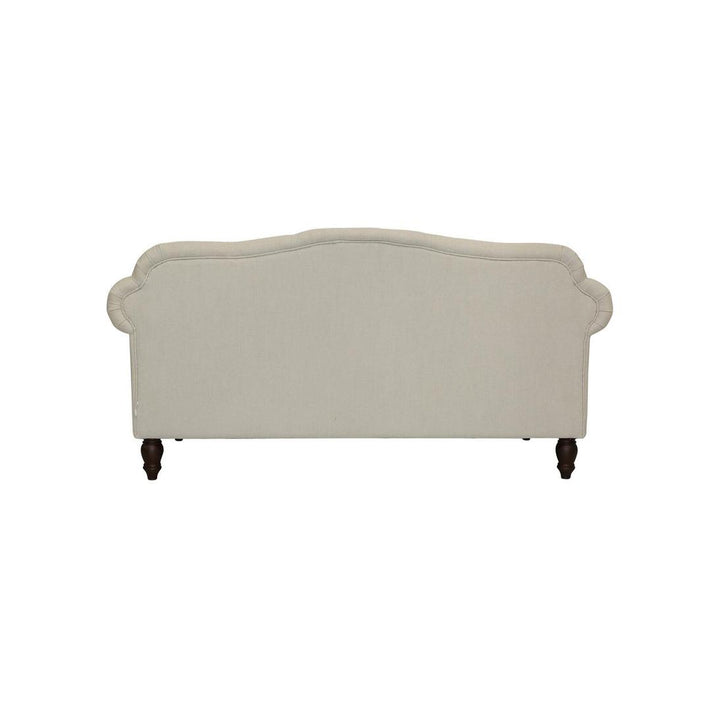 Vaucluse 2 Seat Hamptons Buttoned Sofa Beige Linen Blend