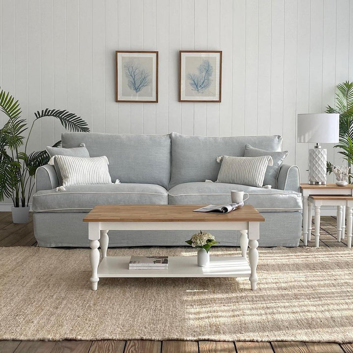 Slip Cover Only - Byron Hamptons 3 Seat Sofa Beach