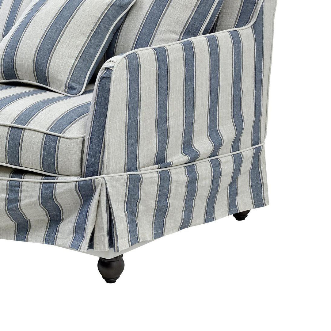 Slip Cover Only - Byron Hamptons 2.5 Seat Sofa Blue Sky