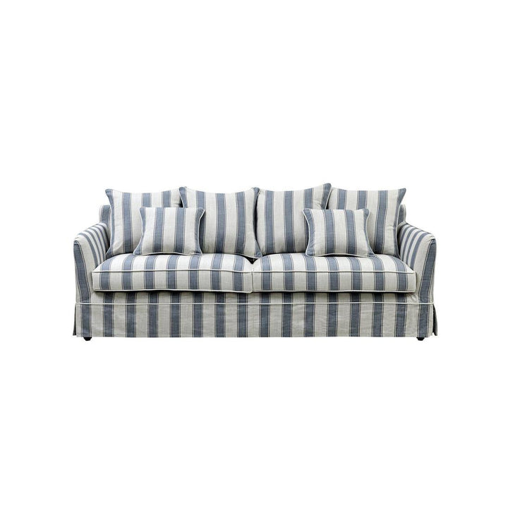 Slip Cover Only - Byron Hamptons 2.5 Seat Sofa Blue Sky